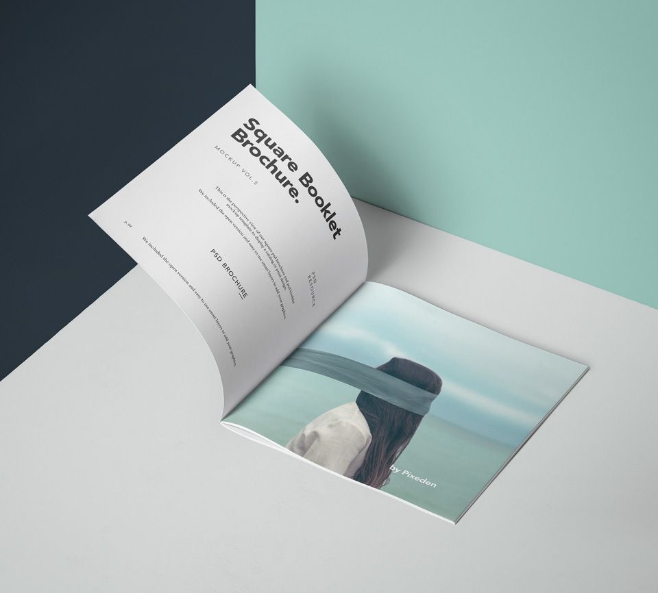 Square Psd Brochure Mockup