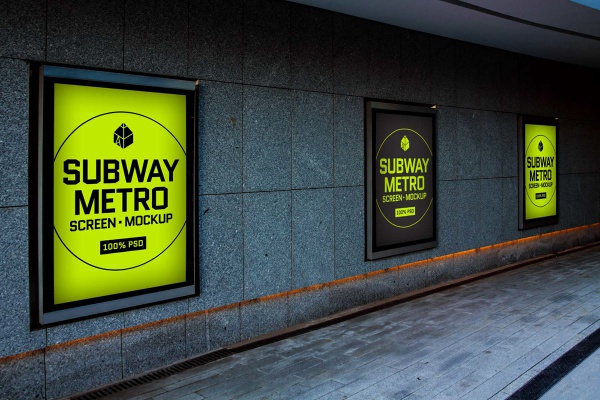 Subway Metro Screen Mock-Up