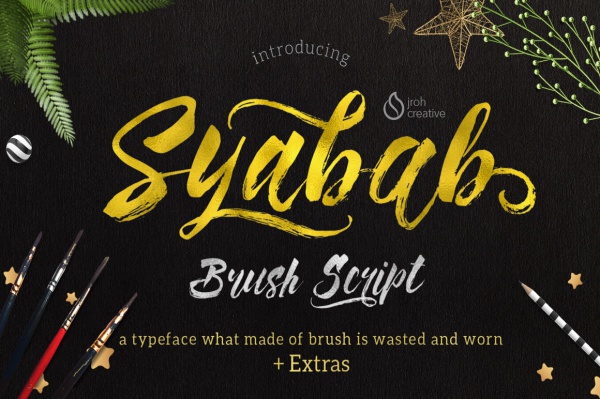 Syabab Brush Script