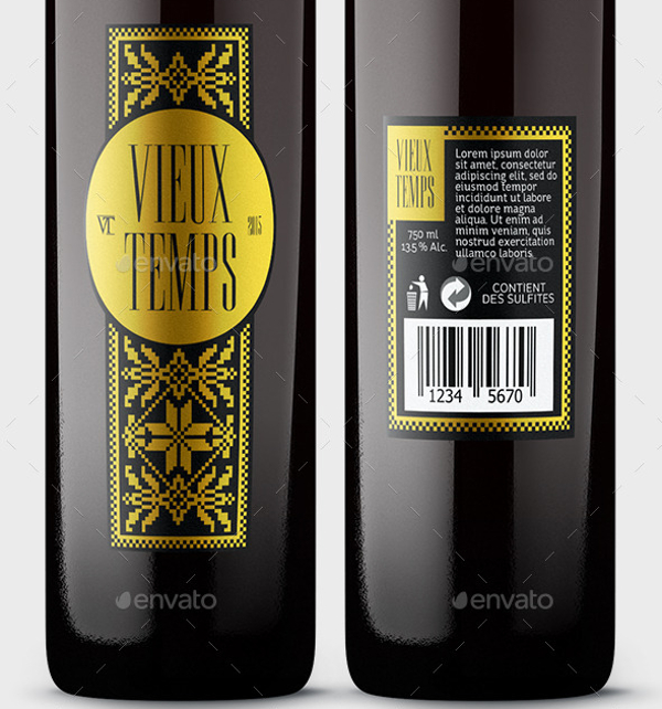 Vieux Temps Wine Label
