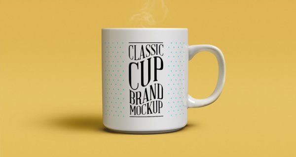 classic coffee mug mockup