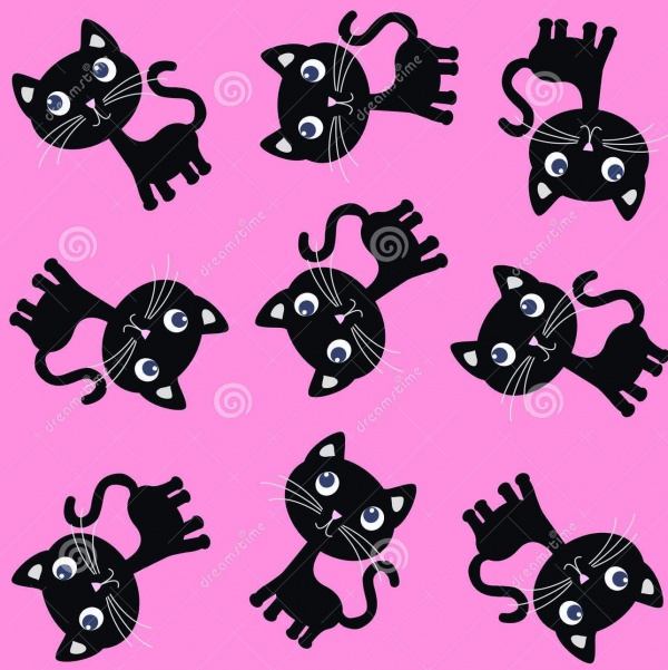 dark Black Cat Pattern