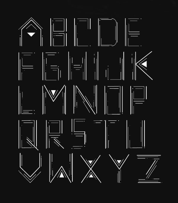 geometric font style