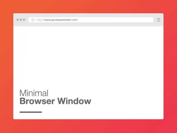 minimal browser window Mockup