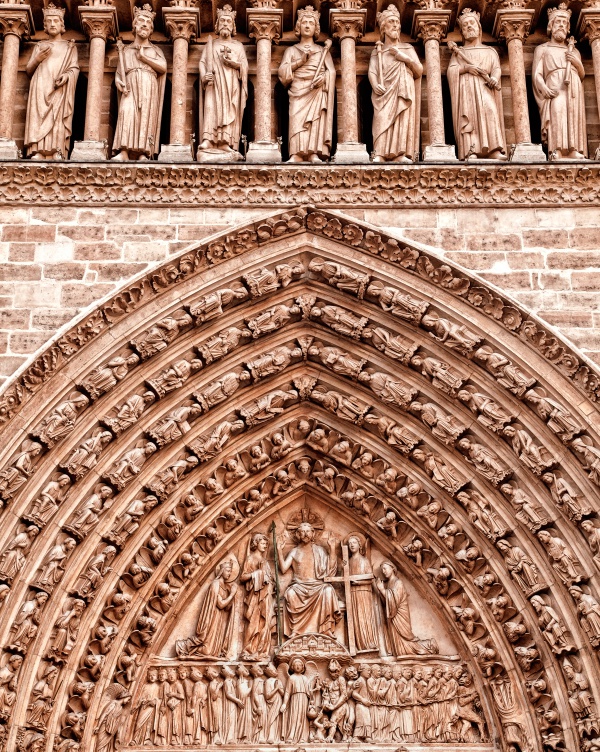 notre dame mural hdr spiritual