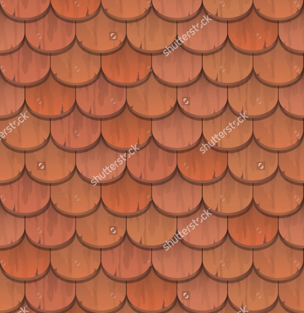 seamless red clay roof tiles