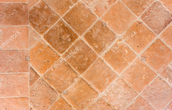 texture of terracotta tiled floor