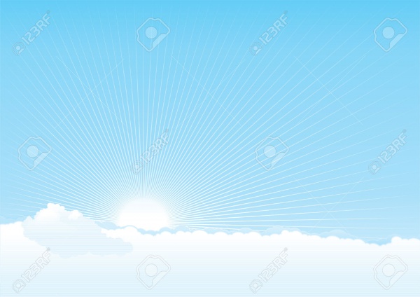 Sun and Beams Vector background 