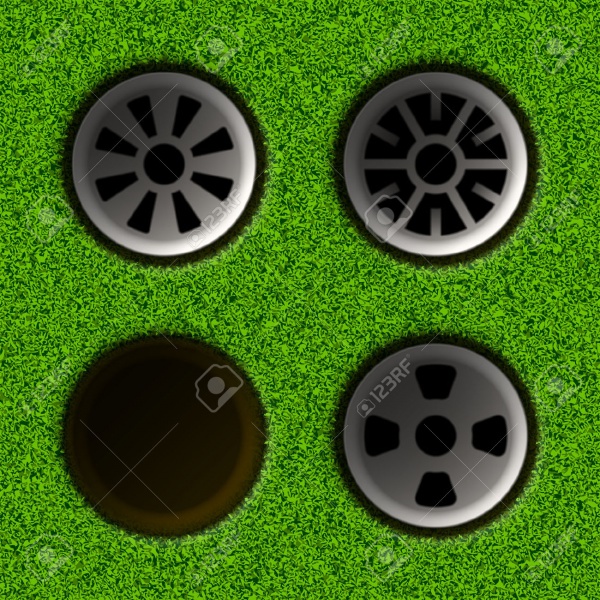 Golfing Grass Circle Vector