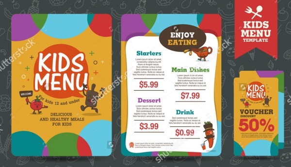 A5 Menu Brochure of Kindergarten