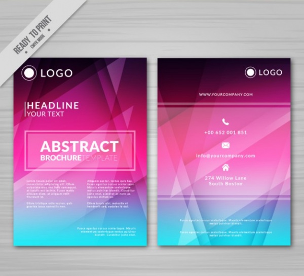 Abstract Brochure In Modern Style