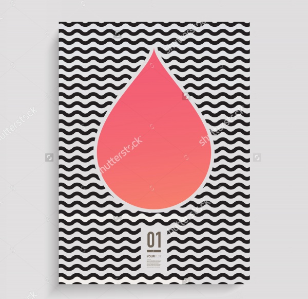 Abstract Minimal Flyer With Red Flame