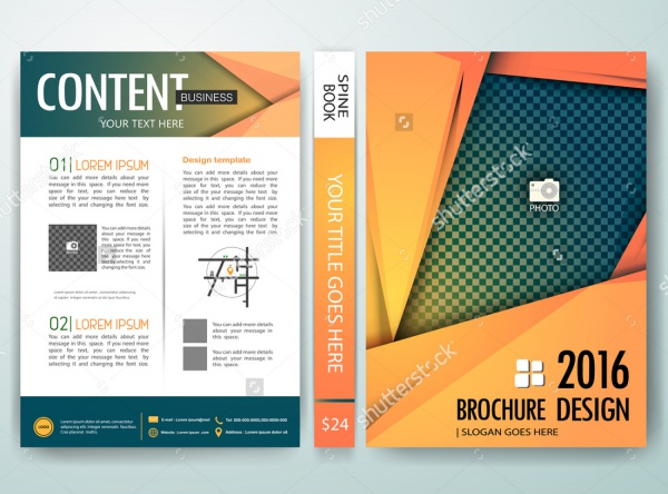 Abstract Orange Shaped Modern Brochure