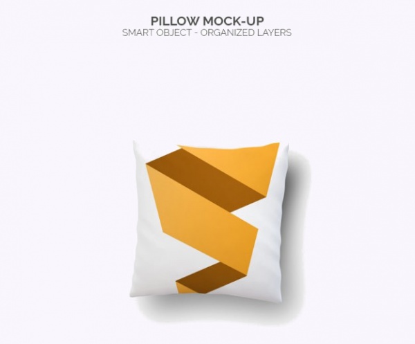 Abstract Pillow PSD Mockup