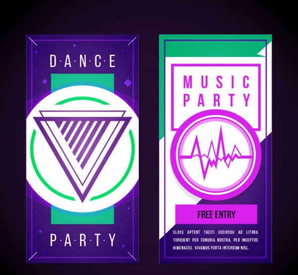 Abstract music party brochures