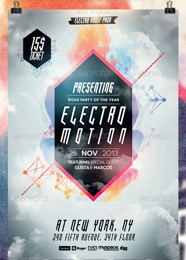 Advertising Electro house Flyer