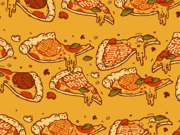 Amazing Pizza Fast Food Pattern