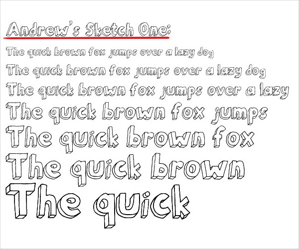 Andrew's Sketch Font