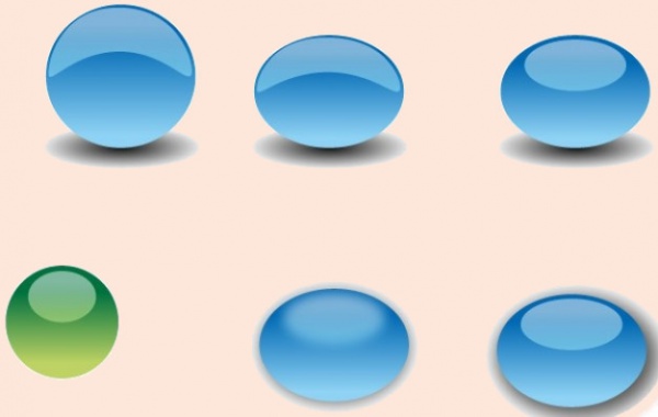 Awesome Blue Bubbles Vectors