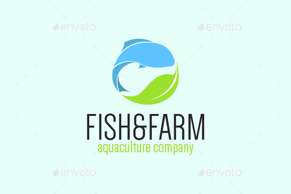 Agricultural Fish & Farm Logo 