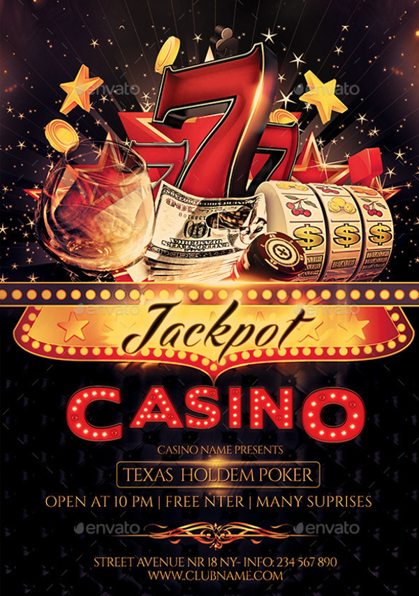 Black Jack Casino Gambling Flyer