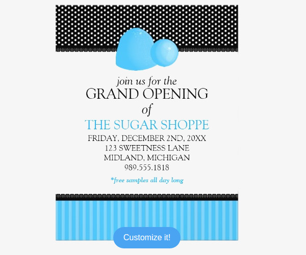 Candy Shop Grand Opening Flyer