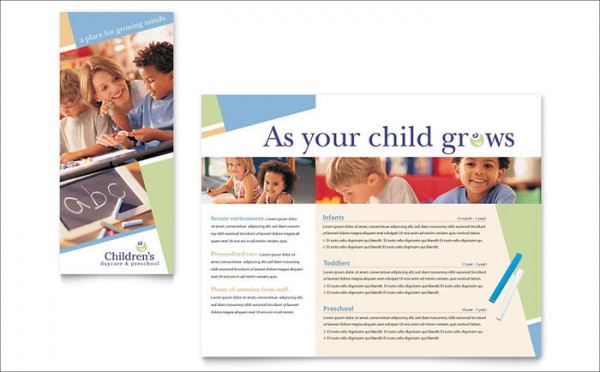Child Care & Preschool Brochure Template