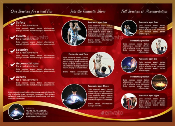 Circus Carnival Trifold Brochure