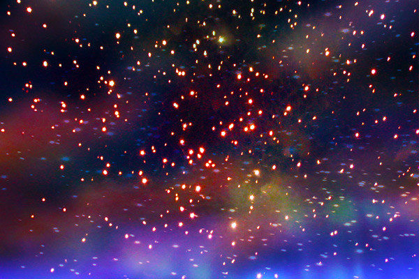Colorful Sparkling Stars Texture