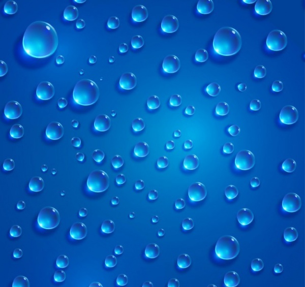 Cool Blue Water Drops Vector