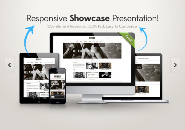 Customizable Responsive Screen Mock-up