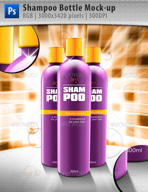 Customizable Shampoo Bottle Mock-up