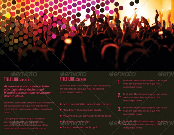 DJ Party Press Kit Tri-Fold Brochure