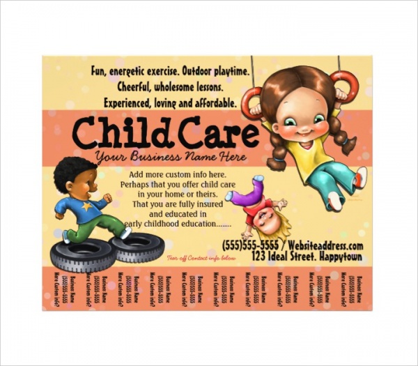 child care flyer template