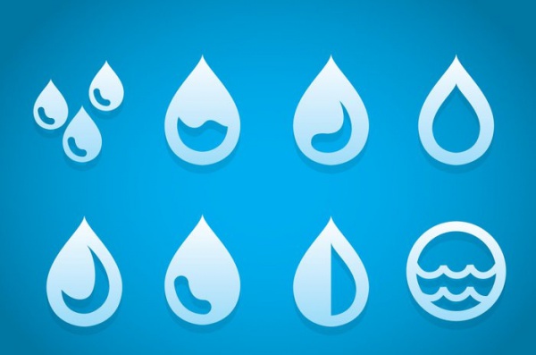 Drop Water Icons Vector