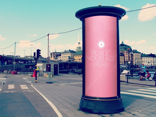 Editable Rounded Billboard Advertising