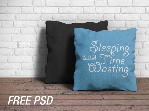 Flat Sleeping Pillow Mockup