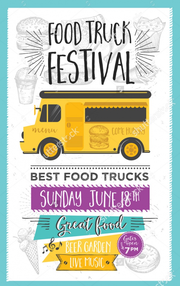 Food Truck Festival Menu Flyer