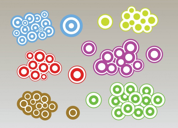 Horizontal Circles Bubbles Vectors