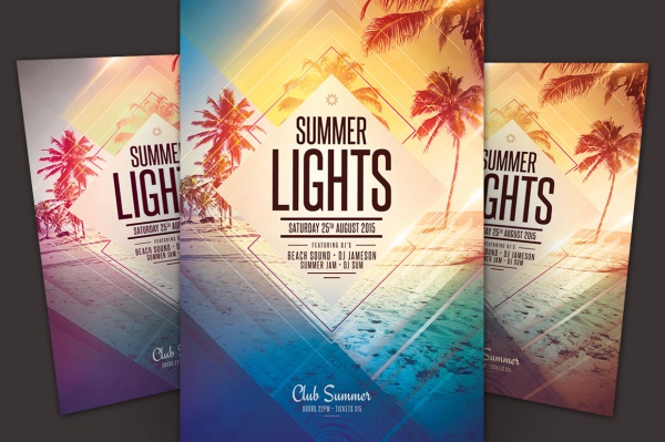 Geometric Summer Lights Flyer