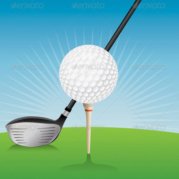 Golf Cartoon Design Vector