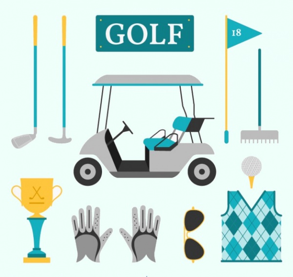 Golf Equipment Championship Vector