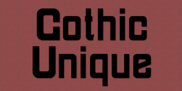 Gothic Unique Ancient Font