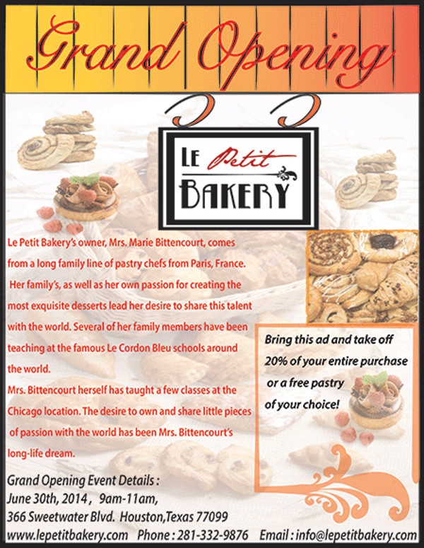 Grand Opening Bakery Shoppe Flyer