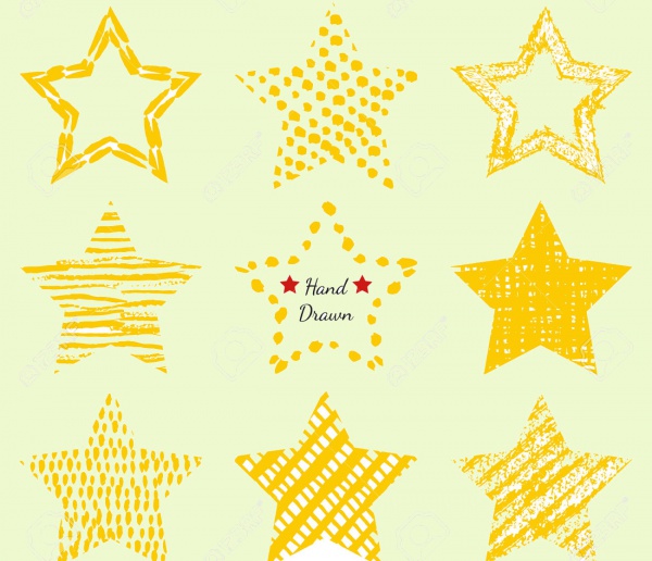 Hand-drawn Star Shapes Textures