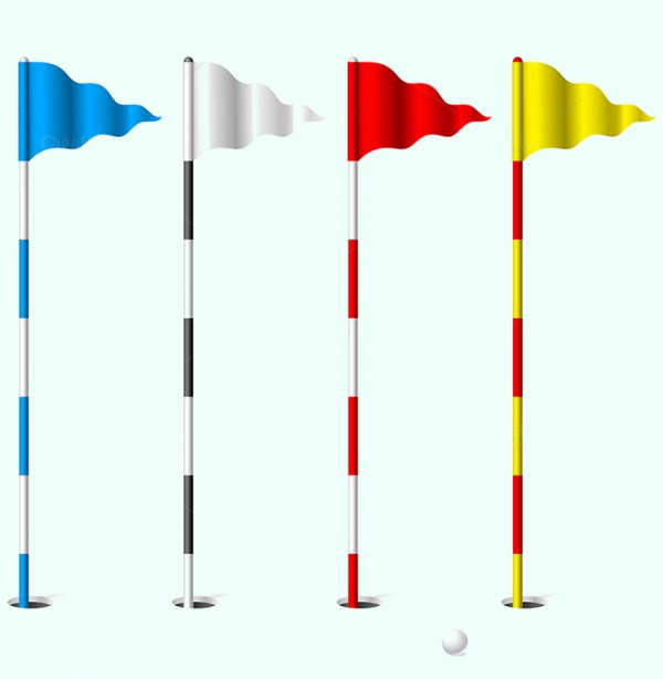 High Resolution Golf Flags Vector