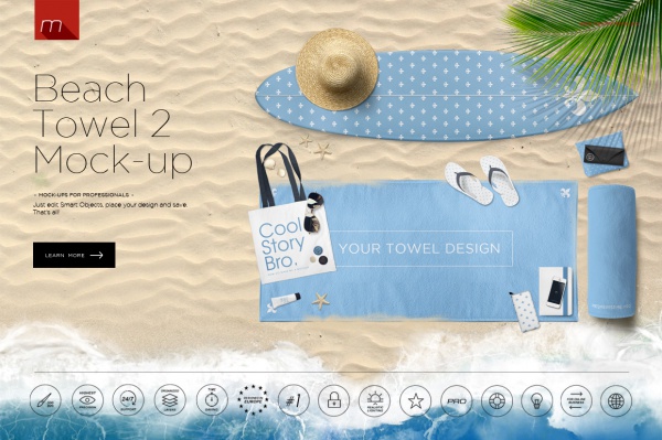 Download FREE 13+ Beach Mockups in PSD | InDesign | AI