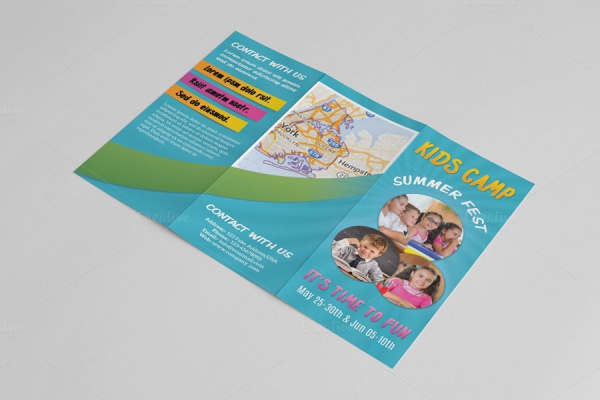 Kindergarten Photorealistic Brochure Template