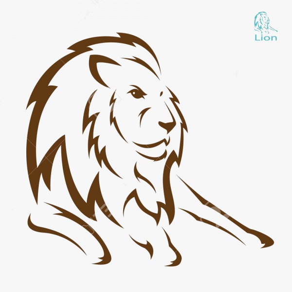 Lion Vector On White Background