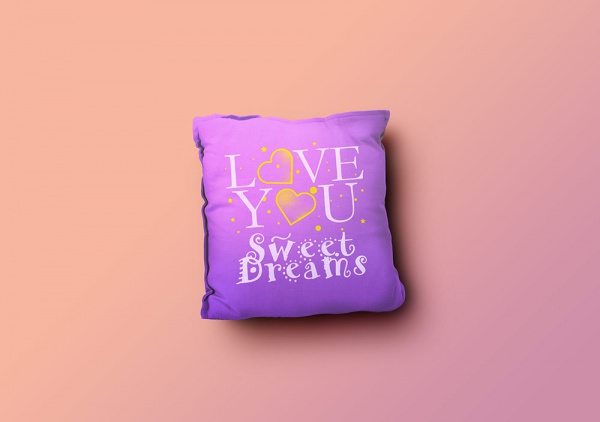 Lovely Heart Pillow Mockup